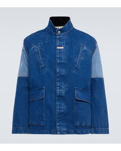 Marni Panelled Denim Jacket - Blue