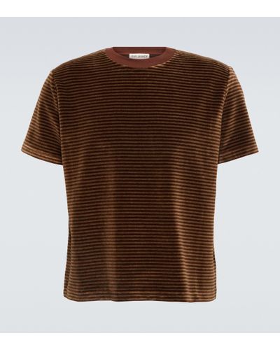 Our Legacy Hover Cotton-blend Velour T-shirt - Brown