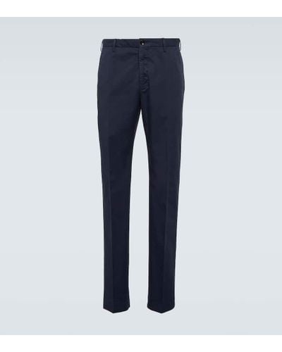 Incotex Pantaloni regular in misto cotone - Blu