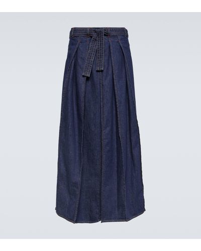 KENZO Pleated Wide-leg Jeans - Blue