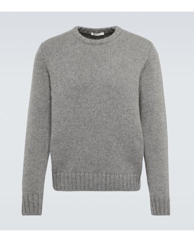 The Row Benji Cashmere Sweater - Gray
