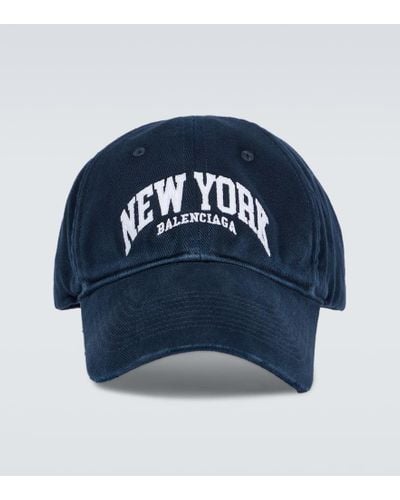 Balenciaga Cappello con visiera Cities New York - Blu