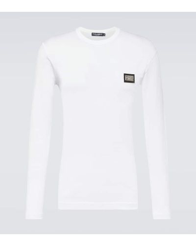 Dolce & Gabbana Camiseta de algodon con logo - Blanco