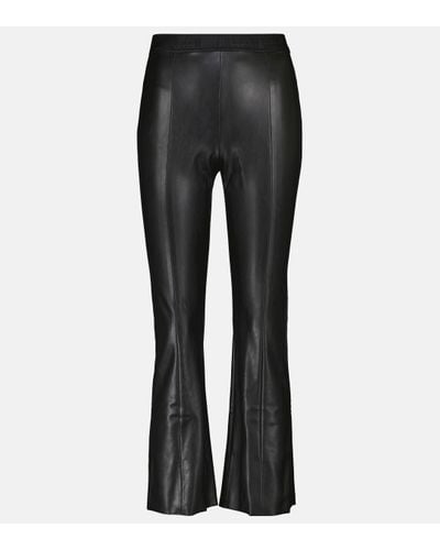 Wolford Jenna Slim Faux Leather Trousers - Black