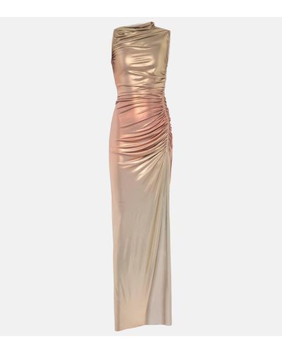Rick Owens Svita Ruched Jersey Gown - Natural