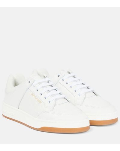 Saint Laurent Zapatillas bajas con logo estampado - Blanco