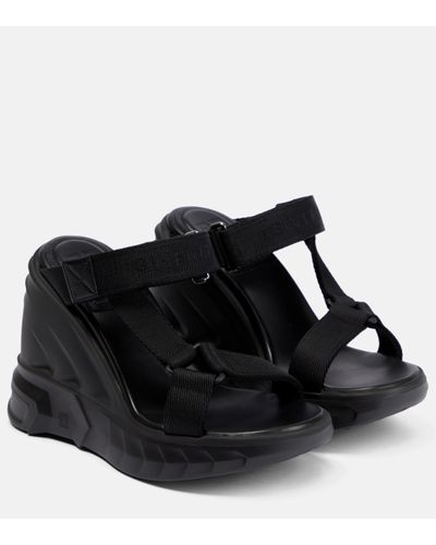 Givenchy Marshmallow Wedge Sandals - Black