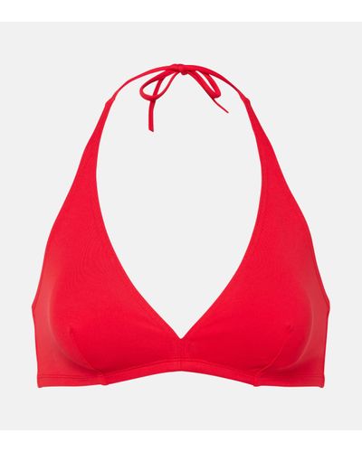 Eres Gang Halterneck Bikini Top - Red