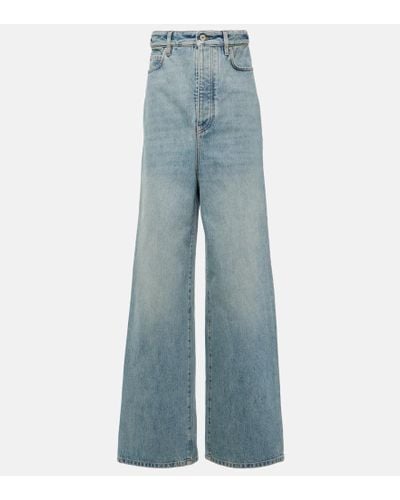 Loewe Jeans a gamba larga e vita alta - Blu