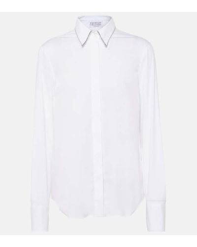 Brunello Cucinelli Hemd aus Baumwolle - Weiß