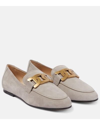 Tod's Mocassini Kate in suede - Bianco