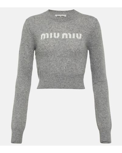 Miu Miu Wool And Cashmere Jumper - Grey