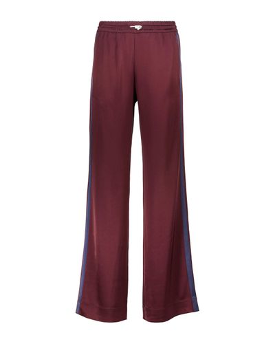 Tory Sport Wide-leg Satin Joggers - Red