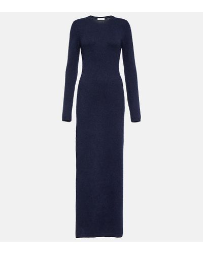 Gabriela Hearst Brogan Cashmere And Silk Maxi Dress - Blue