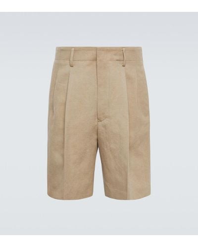 Loro Piana Joetsu Cotton And Linen Bermuda Shorts - Natural