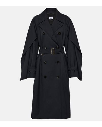 Burberry Trench-coat en laine melangee - Noir