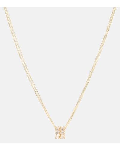 Suzanne Kalan 18kt Gold Pendant Necklace With Diamonds - White