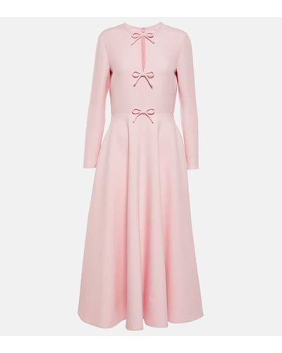 Valentino Midikleid aus Crepe Couture - Pink