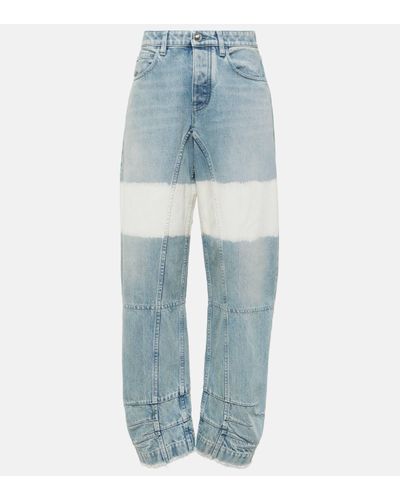 Jil Sander Distressed Wide-leg Jeans - Blue