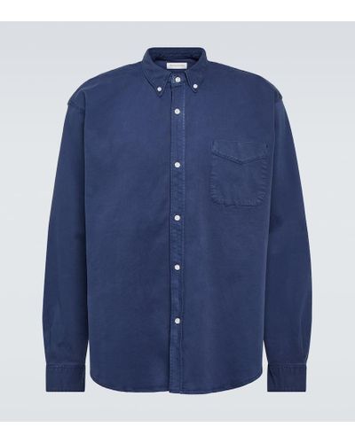 Frankie Shop Sinclair Cotton-blend Shirt - Blue