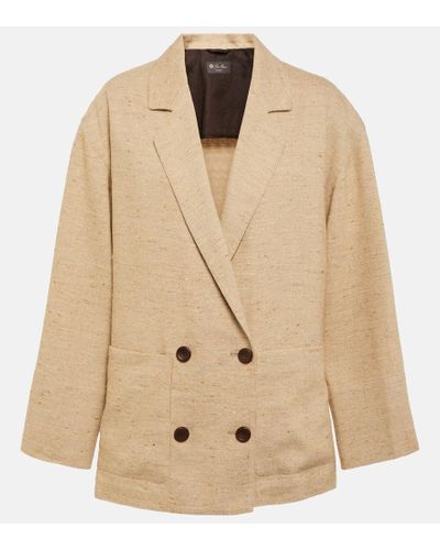 Loro Piana Chaqueta de lino, cachemir y seda - Neutro