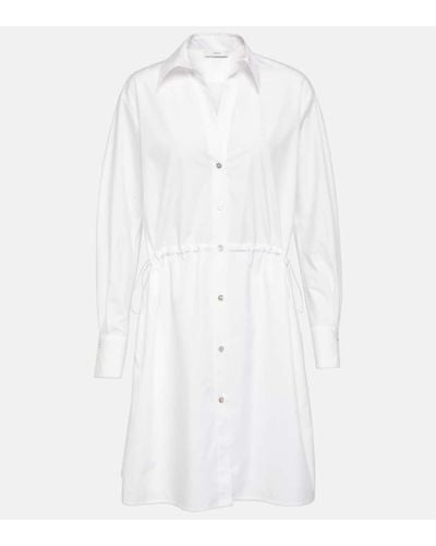 Vince Hemdblusenkleid aus Baumwolle - Weiß