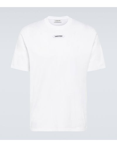 Lanvin Logo Cotton Jersey T-shirt - White