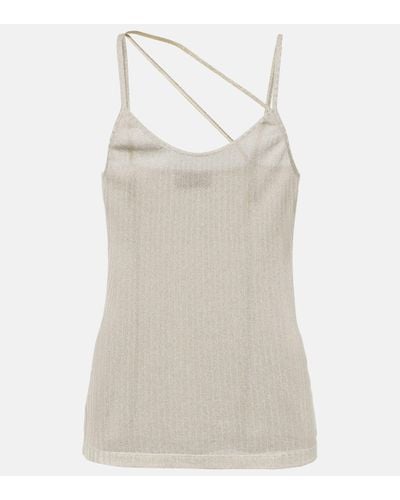 Missoni Knitted Cotton-blend Tank Top - Natural