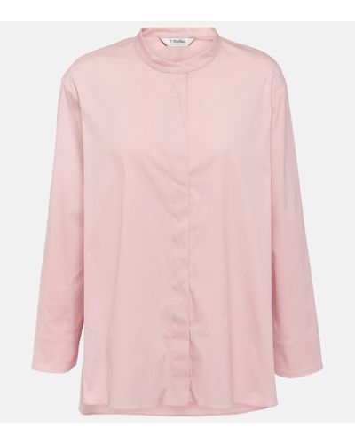 Max Mara Karina Cotton-blend Shirt - Pink