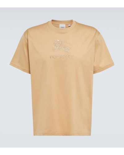 Burberry T-shirt brode en coton - Neutre