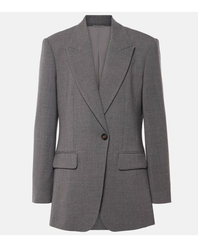 Brunello Cucinelli Wool Blazer - Grey