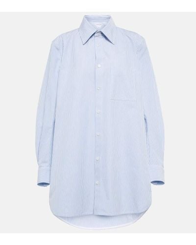 Bottega Veneta Oversize-Hemd aus Baumwolle - Blau