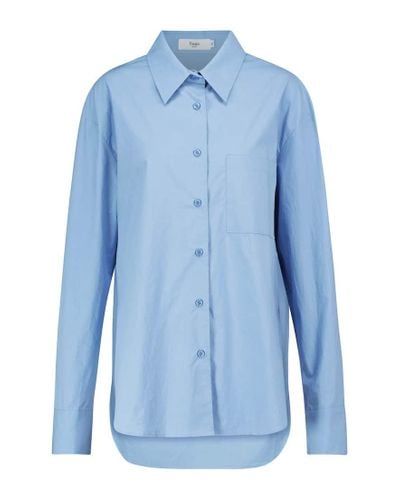 Frankie Shop Camisa Lui de algodon - Azul