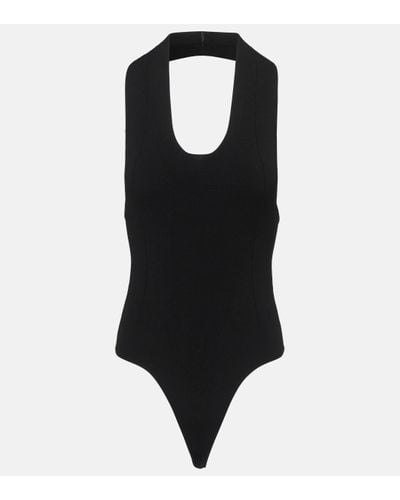Khaite Toto Halterneck Jersey Bodysuit - Black