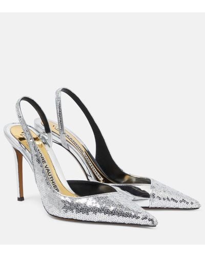 Alexandre Vauthier Escarpins 105 a sequins - Blanc