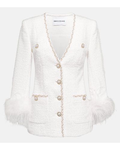 Rebecca Vallance Bridal The Departure Boucle Blazer - White