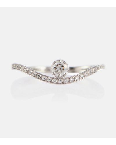 Sophie Bille Brahe Grace Diamant Blanc 18kt White Gold Ring With Diamonds