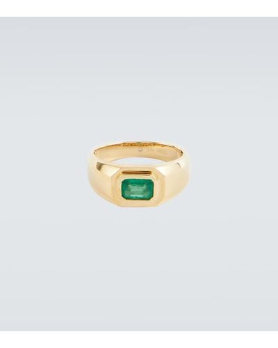 SHAY Champion 18kt Gold Ring With Emerald - Metallic