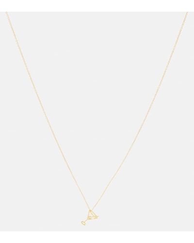 Aliita Collar Martini de oro de 9 ct con diamante - Blanco