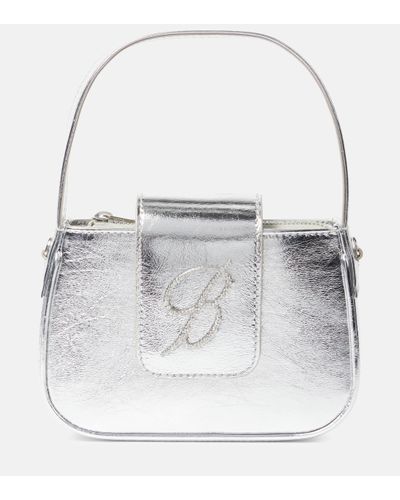 Blumarine Sac B Bag Small en cuir - Blanc