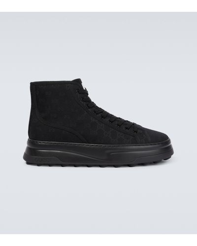 Gucci High-top Gg Trainers - Black