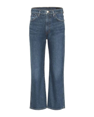 Goldsign Jean flare The Cropped A raccourci a taille haute - Bleu