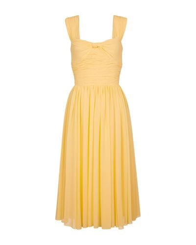Polo Ralph Lauren Crêpe Midi Dress - Yellow