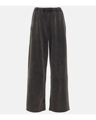 Acne Studios Felin Cotton Wide-leg Pants - Gray