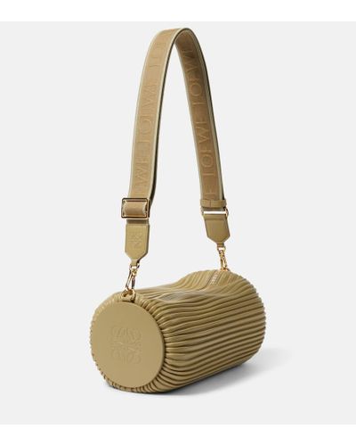 Loewe Small Puzzle Leather Shoulder Bag - Natural