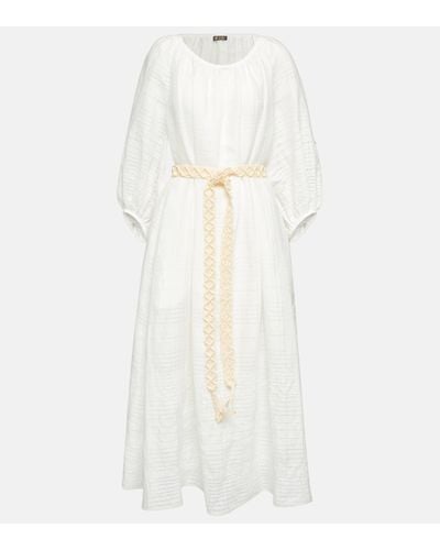 Loro Piana Cotton Midi Dress - White
