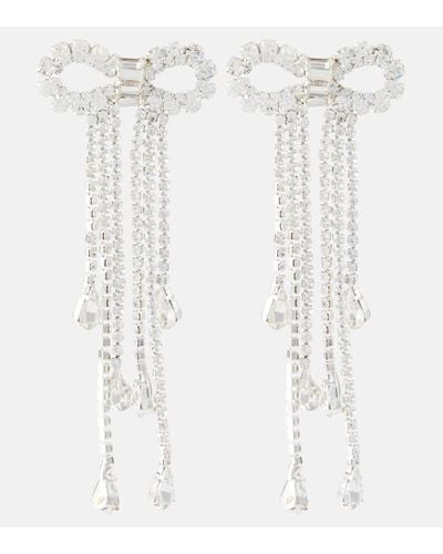Rebecca Vallance Orecchini pendenti con cristalli - Bianco