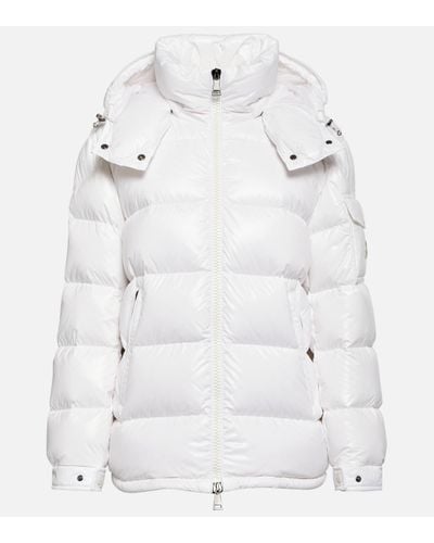 Moncler Maire Hooded Down Jacket - White