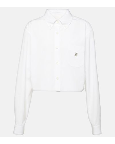 Givenchy Chemise raccourcie en coton - Blanc