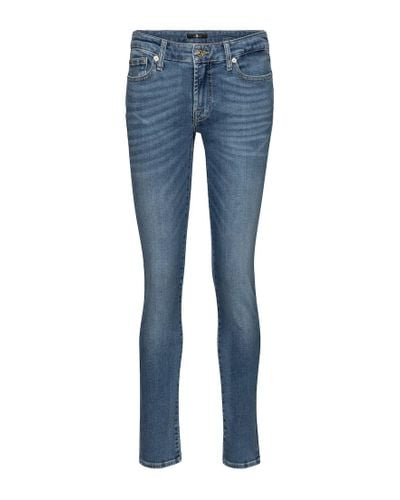 7 For All Mankind Pyper Mid-rise Slim Jeans - Blue